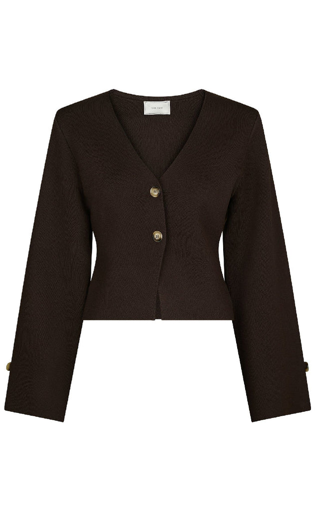 Neo Noir Bluse - Fulvia - Dark Brown