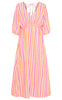 Marta Du Chateau Kjole - Andrea - Stripe Fuxia/Orange