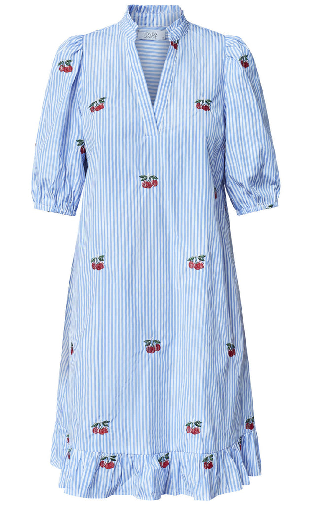 Love & Divine Kjole - Love1385 - Blue/Cherry