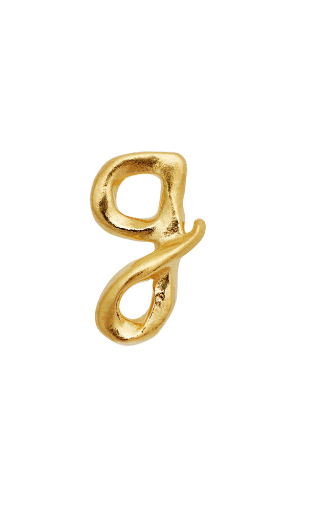 Maanesten Ørering - Alphabet Single - Gold Colour