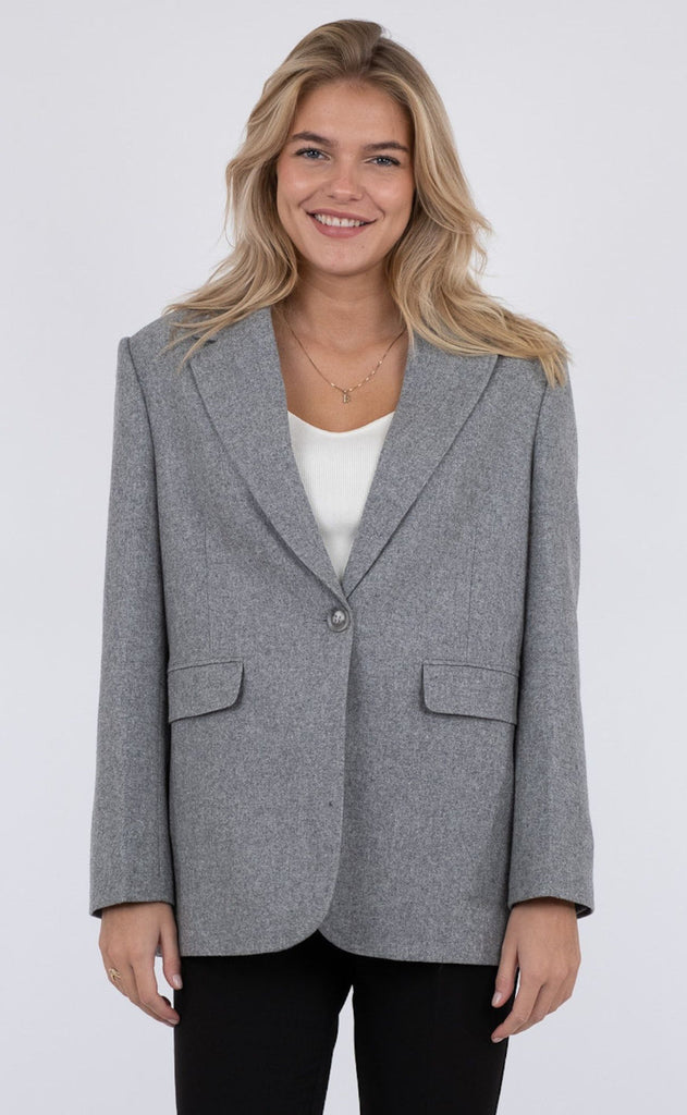 Neo Noir Blazer - Gaby Structure - Grey/Melange