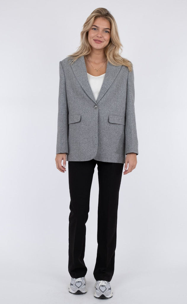 Neo Noir Blazer - Gaby Structure - Grey/Melange