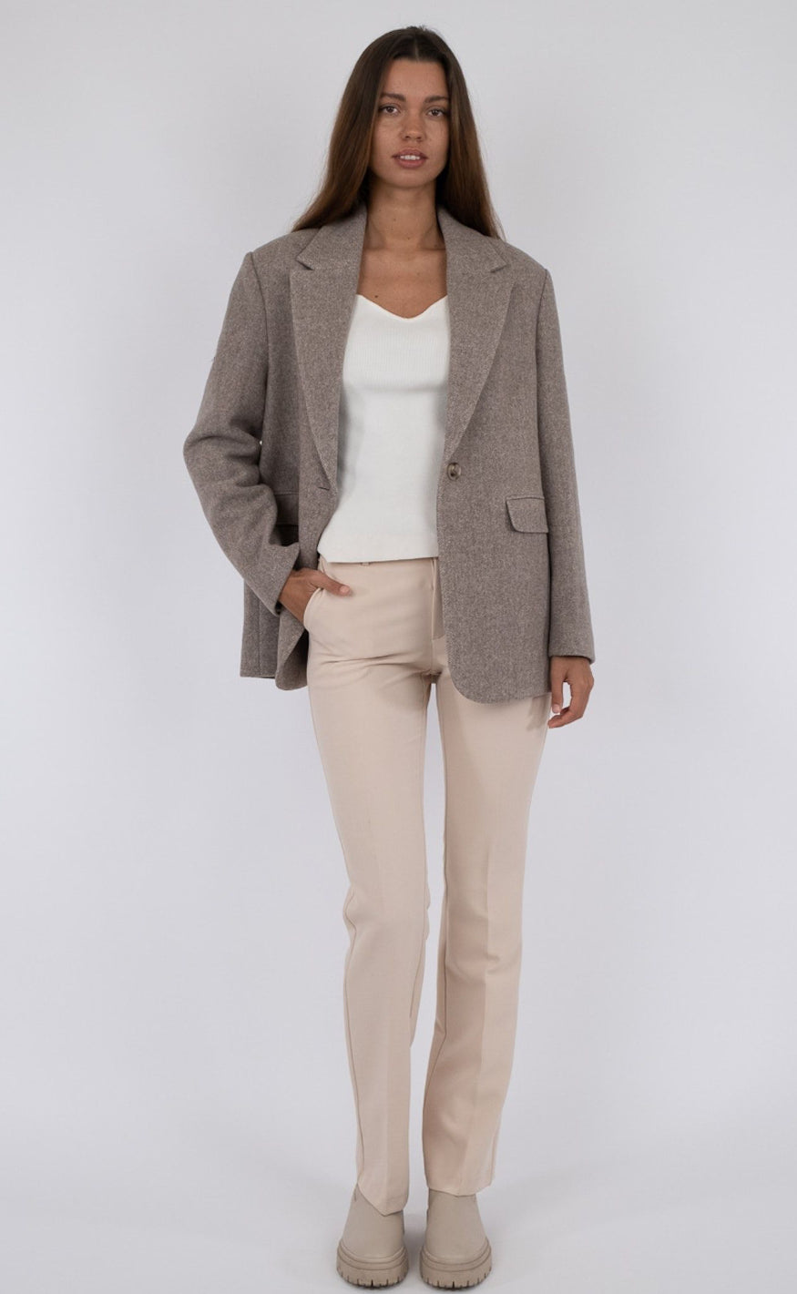 Neo Noir Blazer - Gaby - Sand Melange