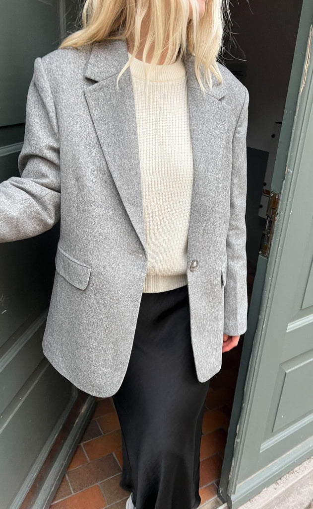 Neo Noir Blazer - Gaby Structure - Grey/Melange