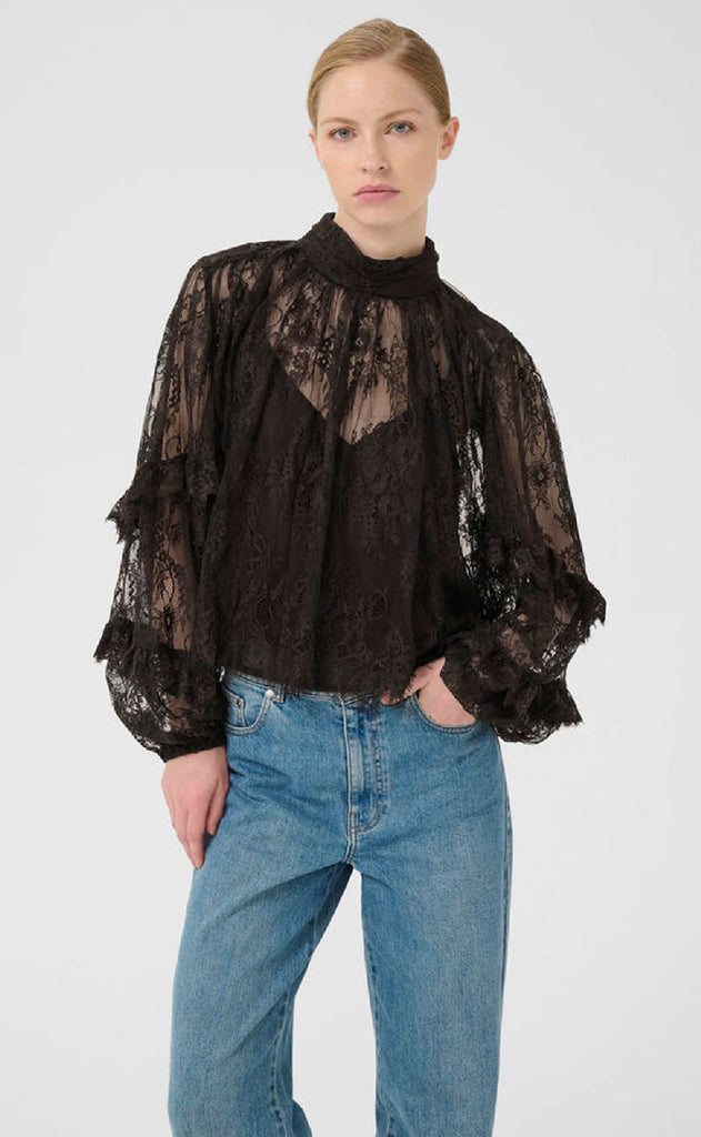 Gestuz Bluse - Lami - Ganache