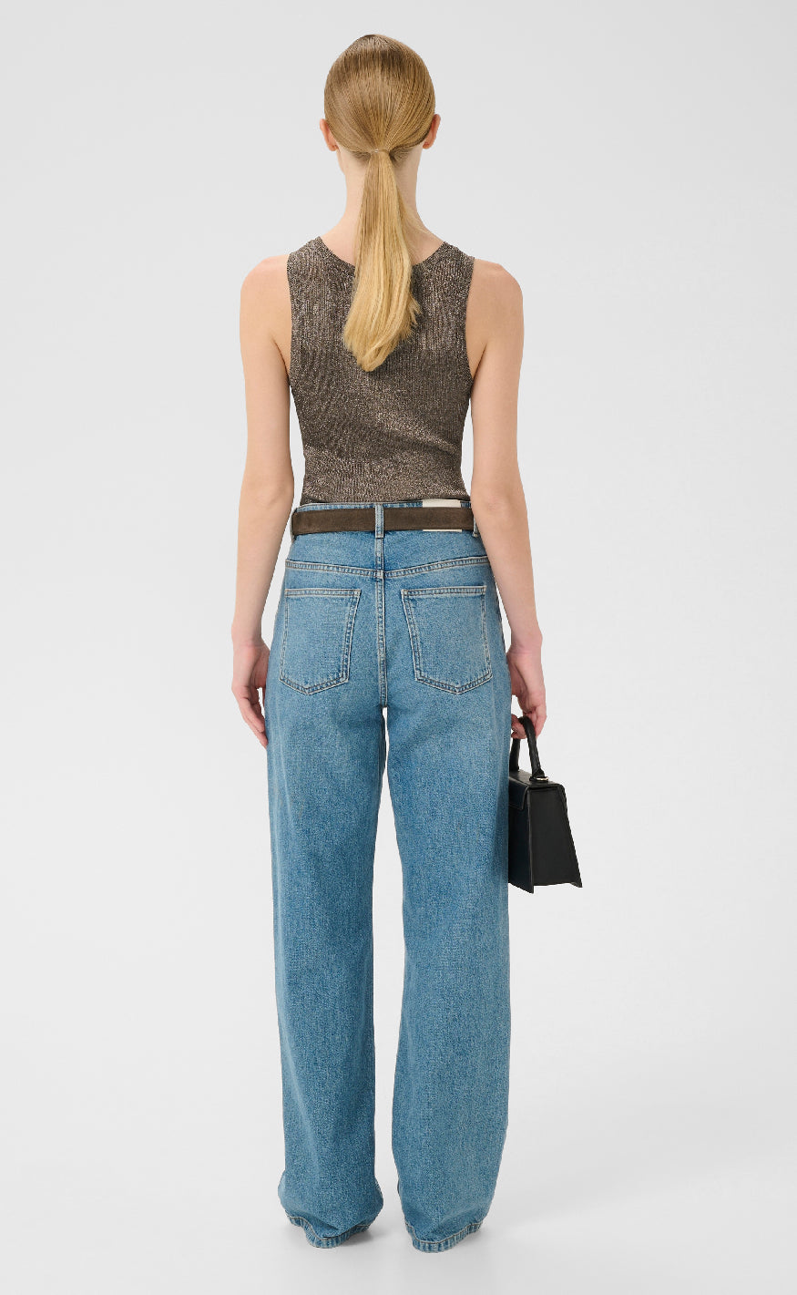 Gestuz Topp - Silvi - Warm grey metallic