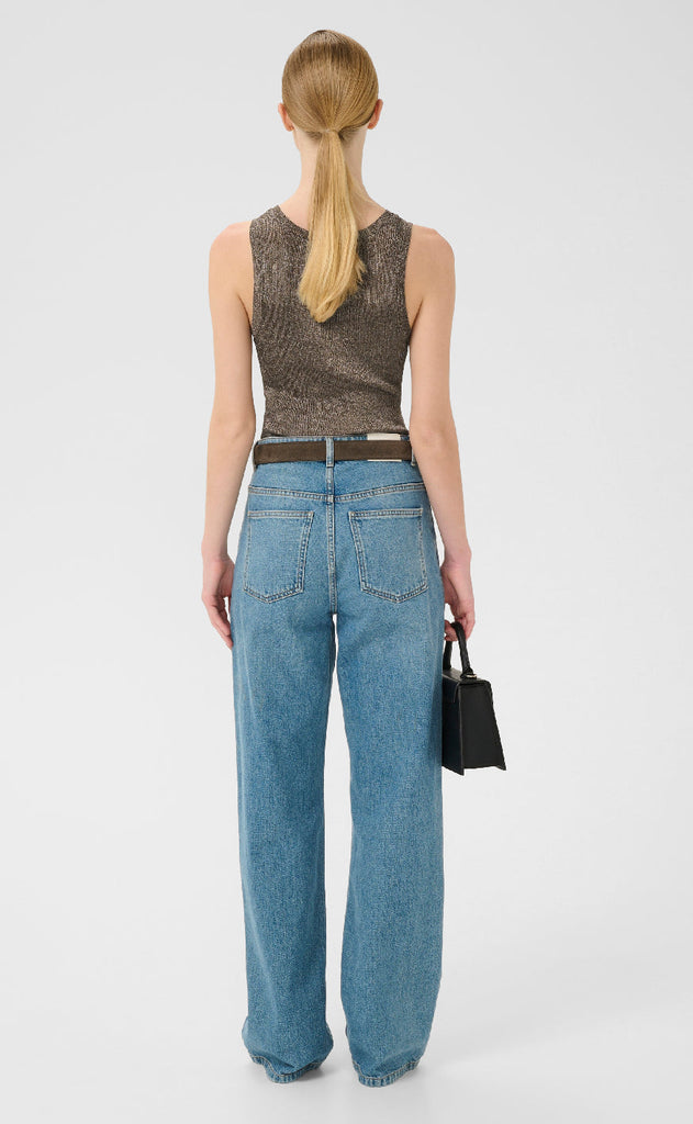 Gestuz Topp - Silvi - Warm grey metallic