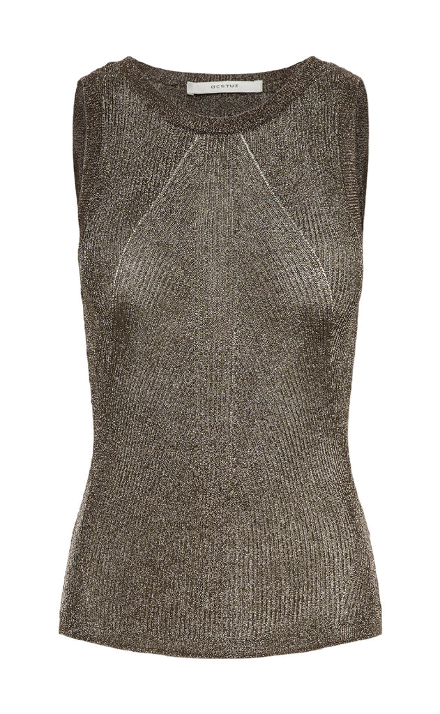 Gestuz Topp - Silvi - Warm grey metallic