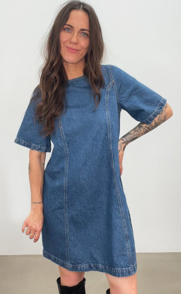 Global Funk Kjole - Faunea - Vintage blue Wash