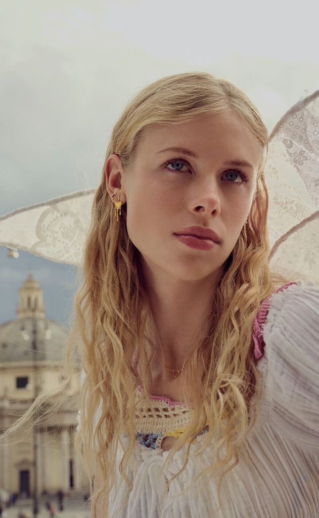 Maanesten Øreringer - Lina Rosa  - Gold Colour