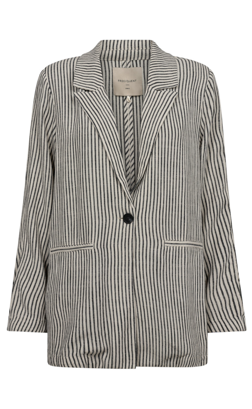 Freequent Blazer - Gigi - Tofu w. Chambray Blue