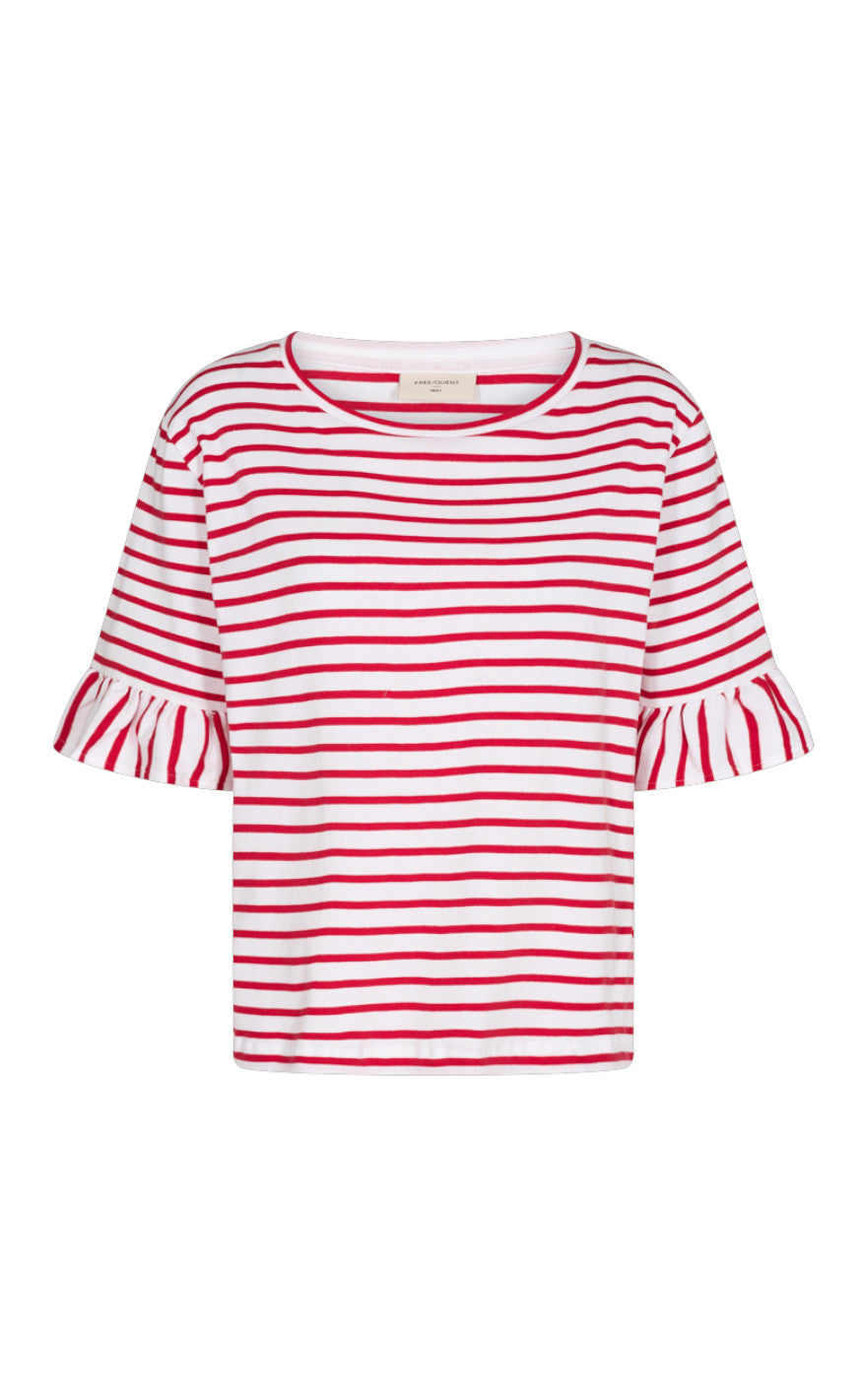 Freequent T-shirt - Marline - Brilliant White W. Lollipop