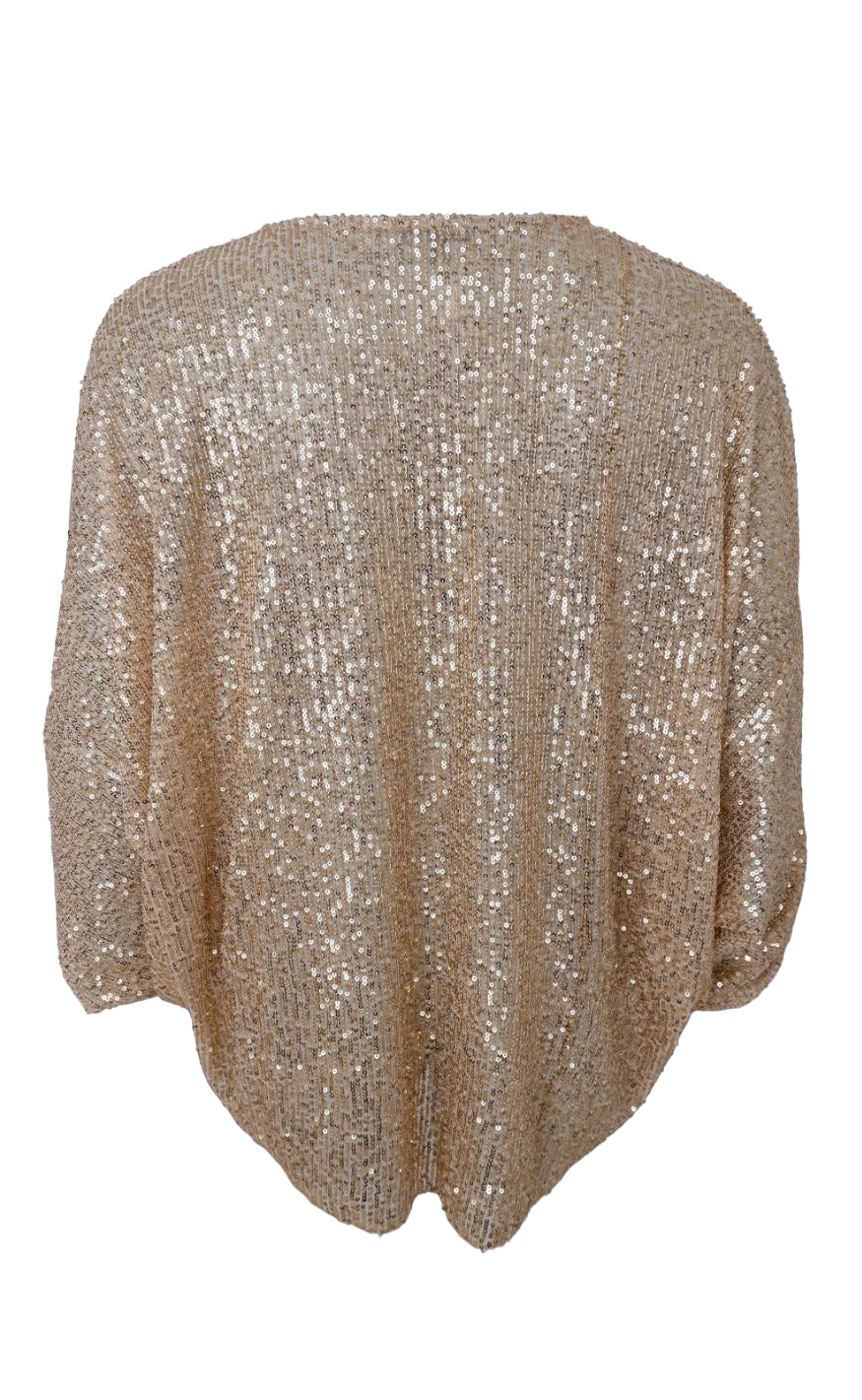 Black Colour Bluse - Glam - Gold