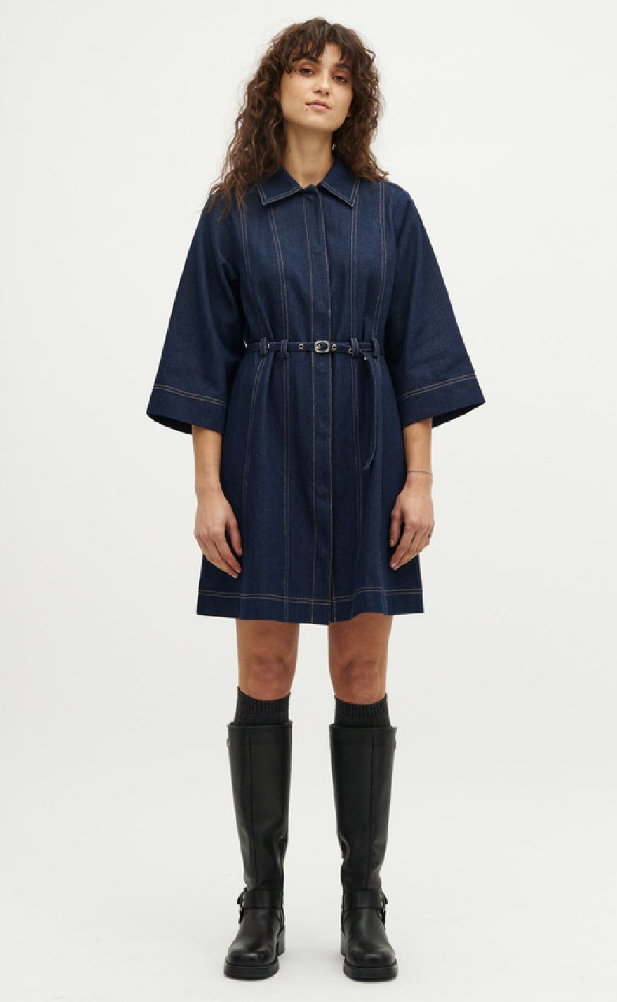 Global Funk Kjole - Jemina-G - Dark Unwashed Denim