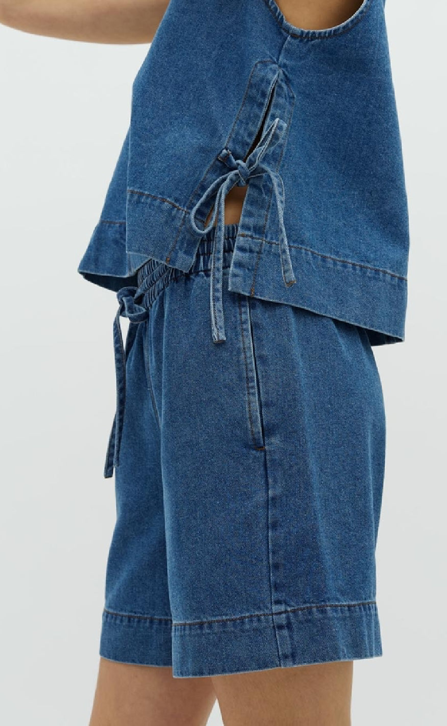 Global Funk Topp - Ribba - Mid Vintage Blue