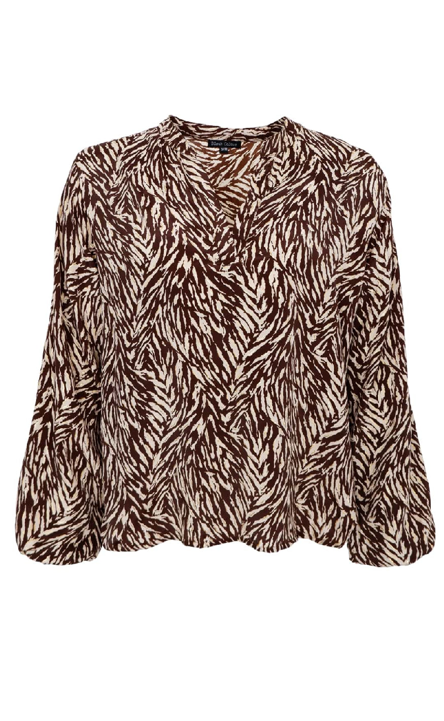 Black Colour Bluse - Luna - Golden Toffee