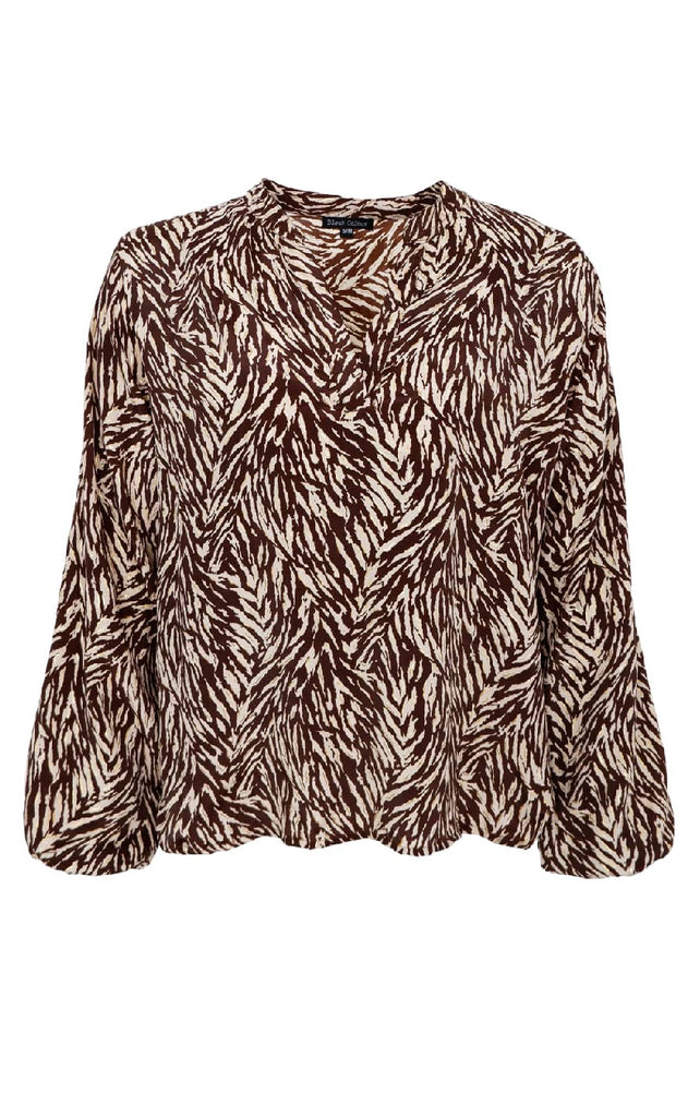 Black Colour Bluse - Luna - Golden Toffee