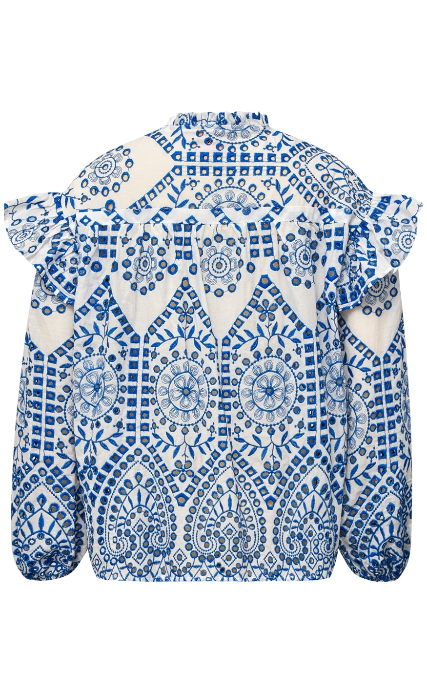 Gossia skjorte - Mira - Blue/White