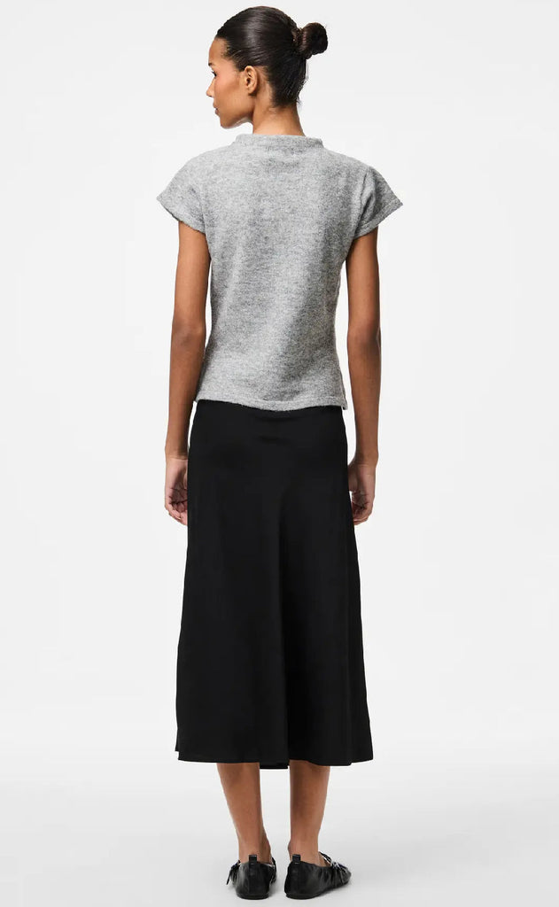 Pieces Topp - Familla - Medium Grey Melange