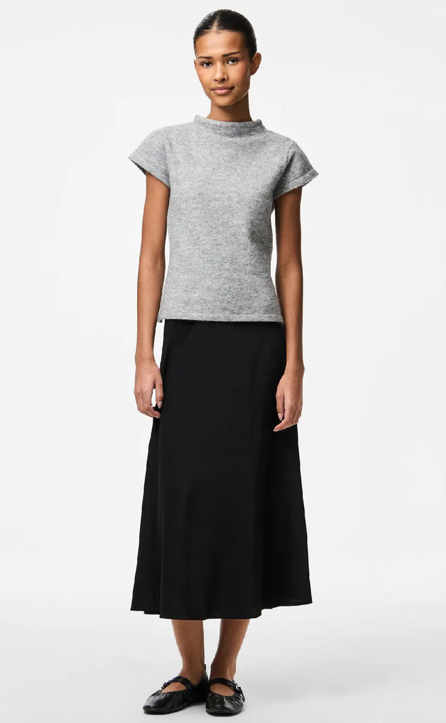 Pieces Topp - Familla - Medium Grey Melange