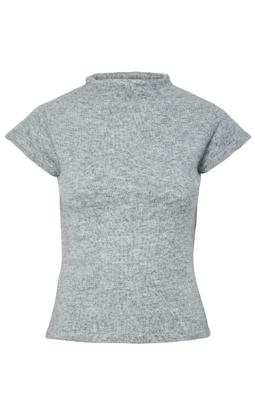 Pieces Topp - Familla - Medium Grey Melange