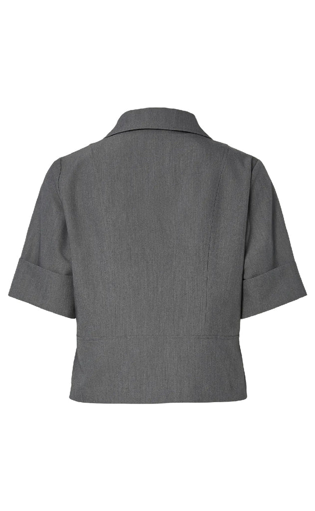 Pieces Topp - Frida - Medium Grey Melange