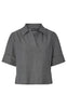 Pieces Topp - Frida - Medium Grey Melange