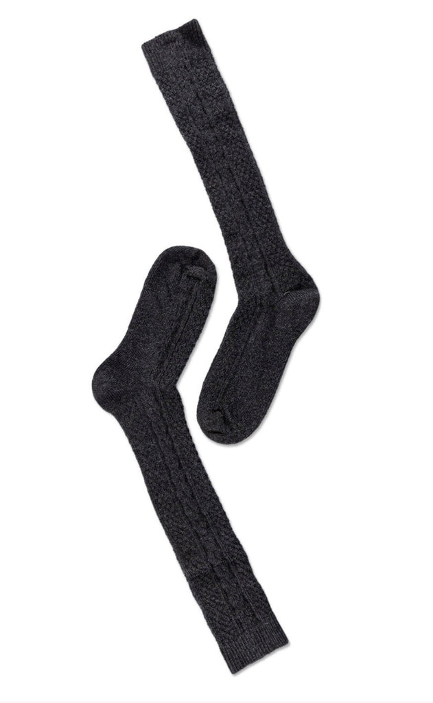 Oroblu Strømper - Note Wool Cable Knee High - Antracite