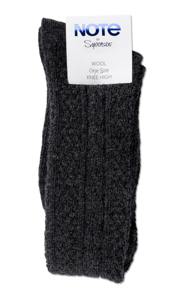 Oroblu Strømper - Note Wool Cable Knee High - Antracite