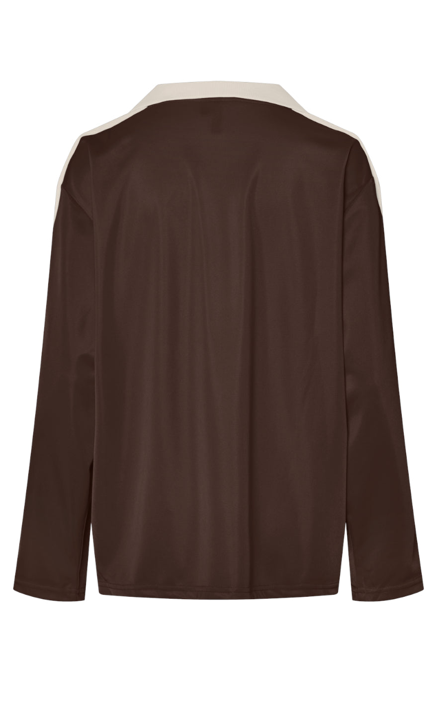 Pieces Bluse - Grace - Chicory coffee/Birch