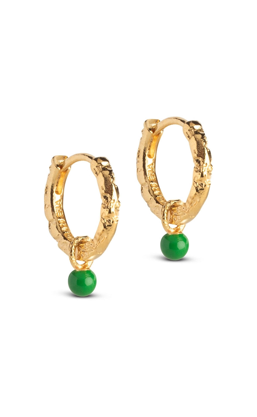 ENAMEL Copenhagen Øreringer - Belle - Grass Green