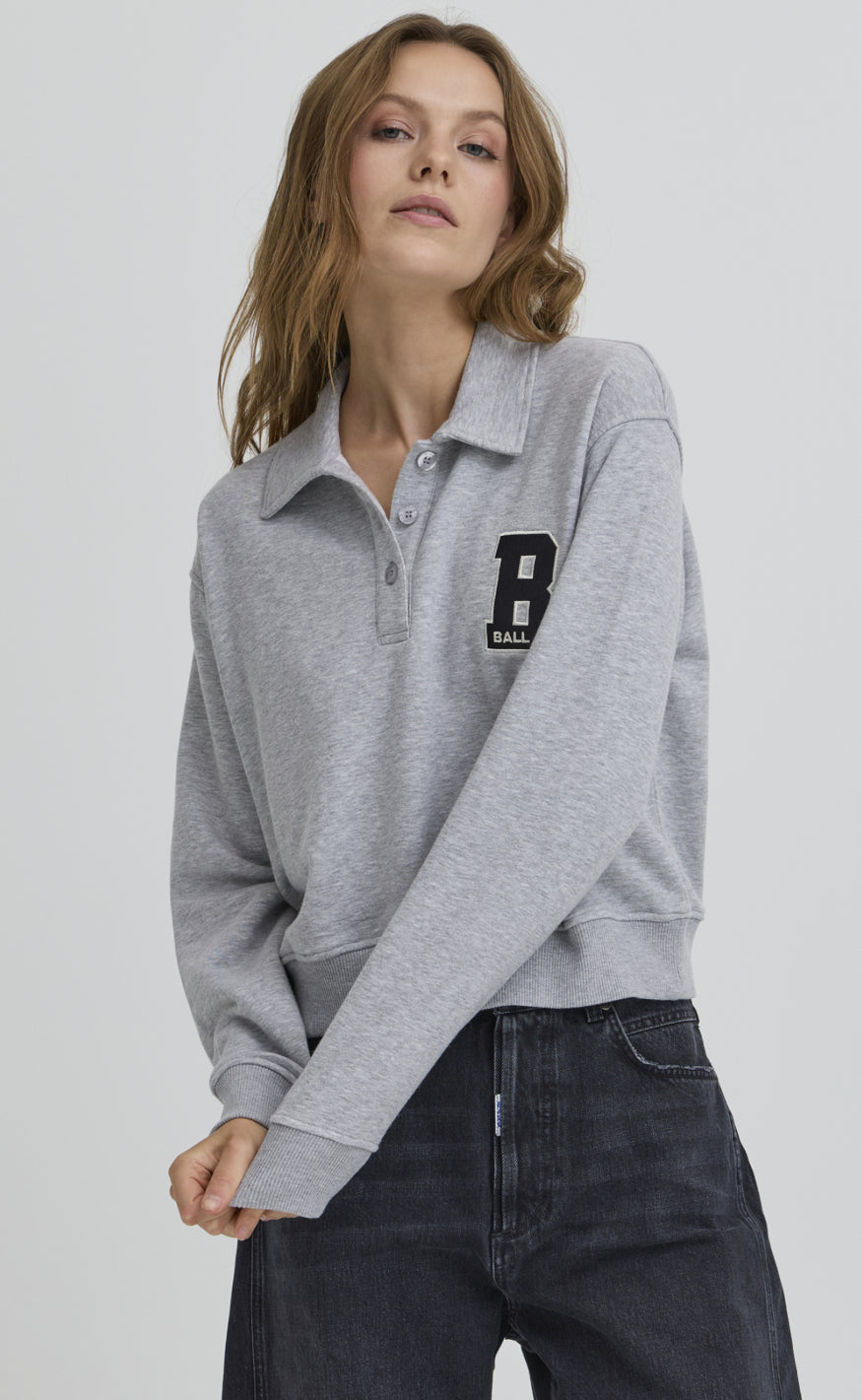 BALL Original Sweatshirt - Riva Polo - Medium Gray Melange