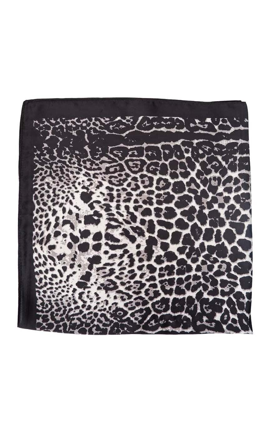 Black Colour Skjerf - Rani Leo Mini - Grey