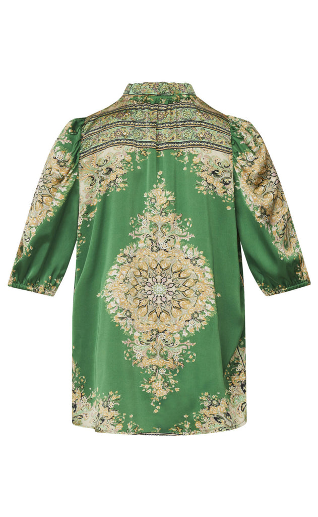 Love & Divine Bluse - Love910-8 - Green Paisley