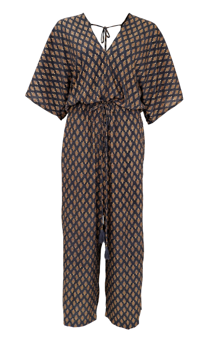 Black Colour Jumpsuit - Luna - Savannah Grey