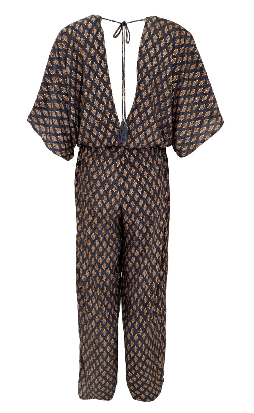 Black Colour Jumpsuit - Luna - Savannah Grey