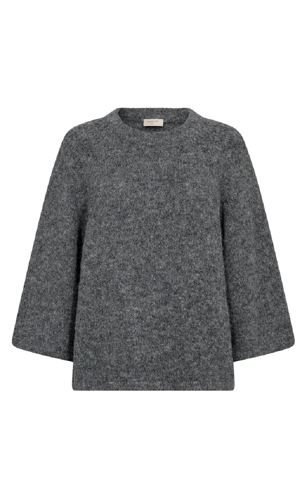 Freequent Pullover - Grslulu - Dark Grey Melange