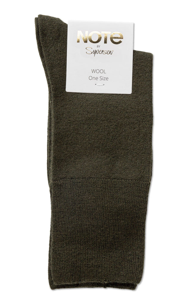 Oroblu Strømper - Note Fine Wool Comfort Topp - Olive