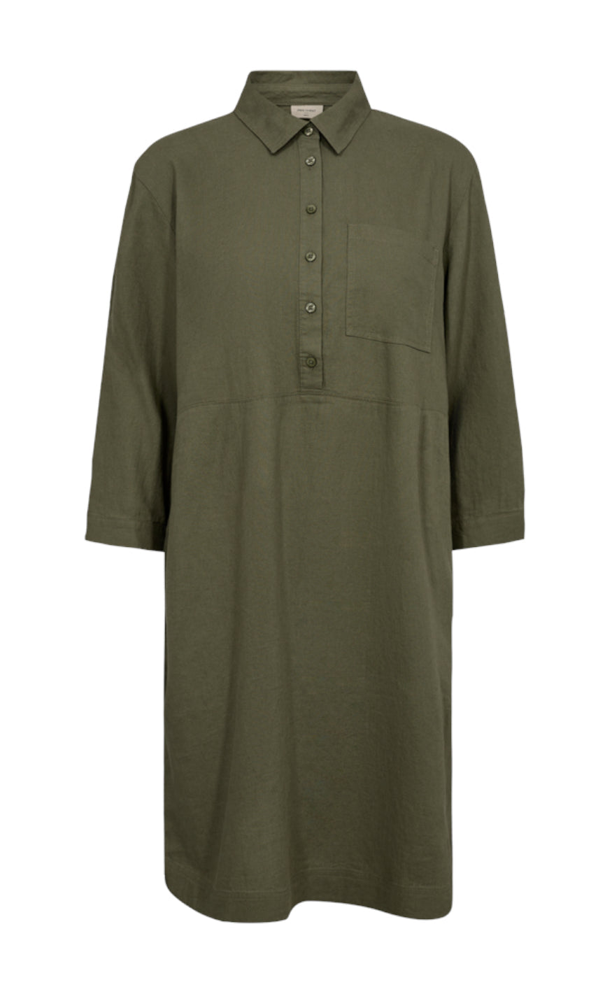 Freequent Kjole - Laluna - Deep Lichen Green