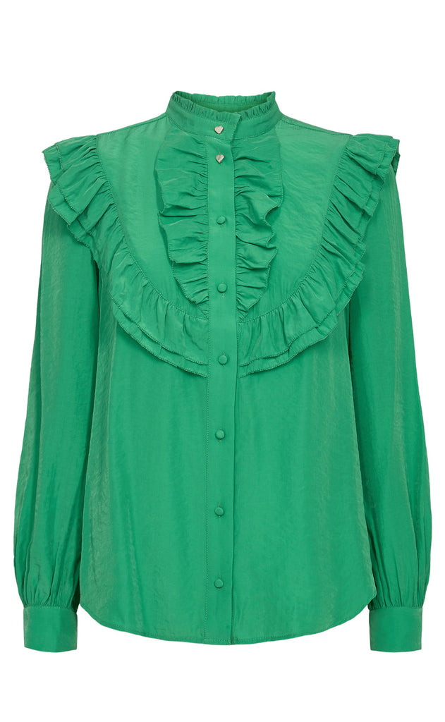 Numph Skjorte - Flounce - Classic Green