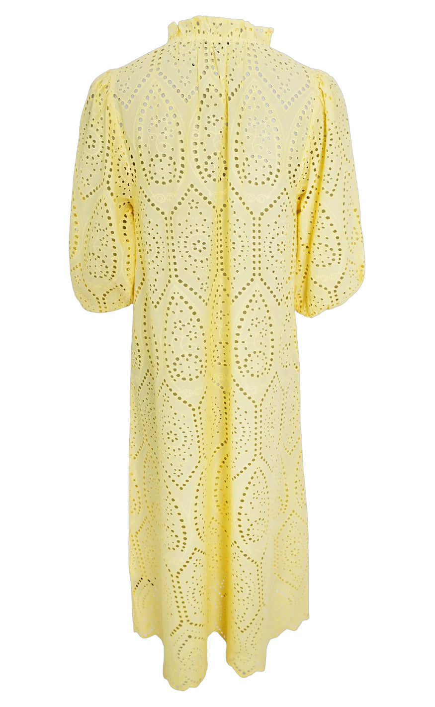 Black Colour Kjole - Elva - Pastel Yellow