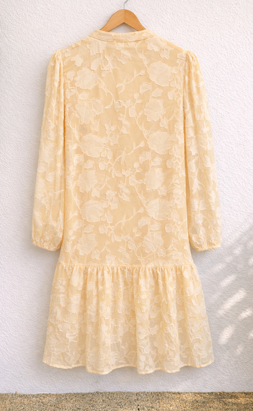 Say INA Copenhagen Kjole - Luna - Light Yellow Flower