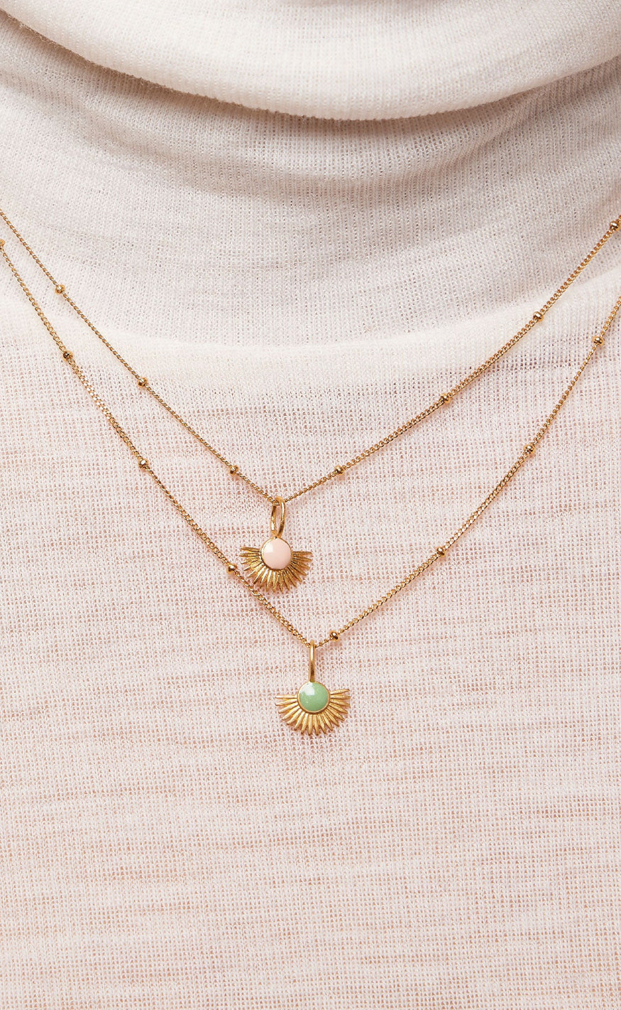 Enamel Halskjede - Soleil - Daisy