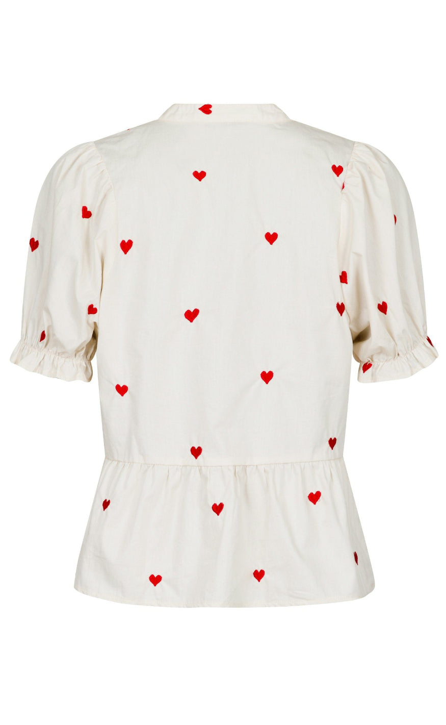 Neo Noir Topp - Savy Hearts - Creme