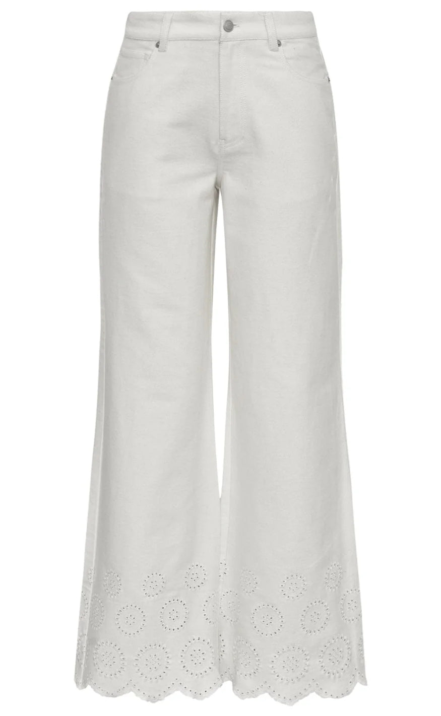 Global Funk Bukser - Amarillo Scallop-G - White