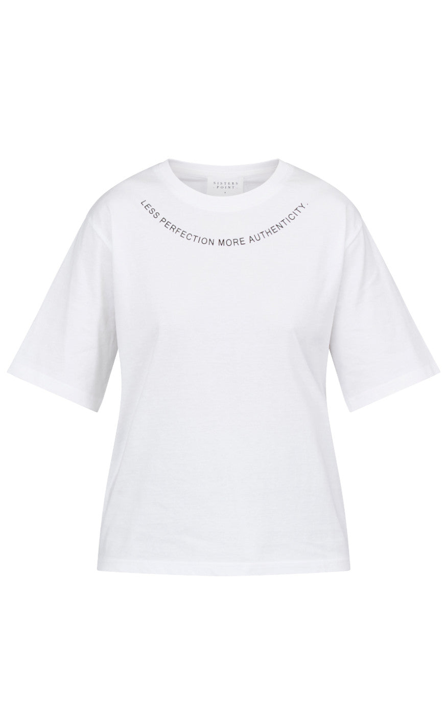 Sisters Point T-shirt - Heda Loose - White/Black