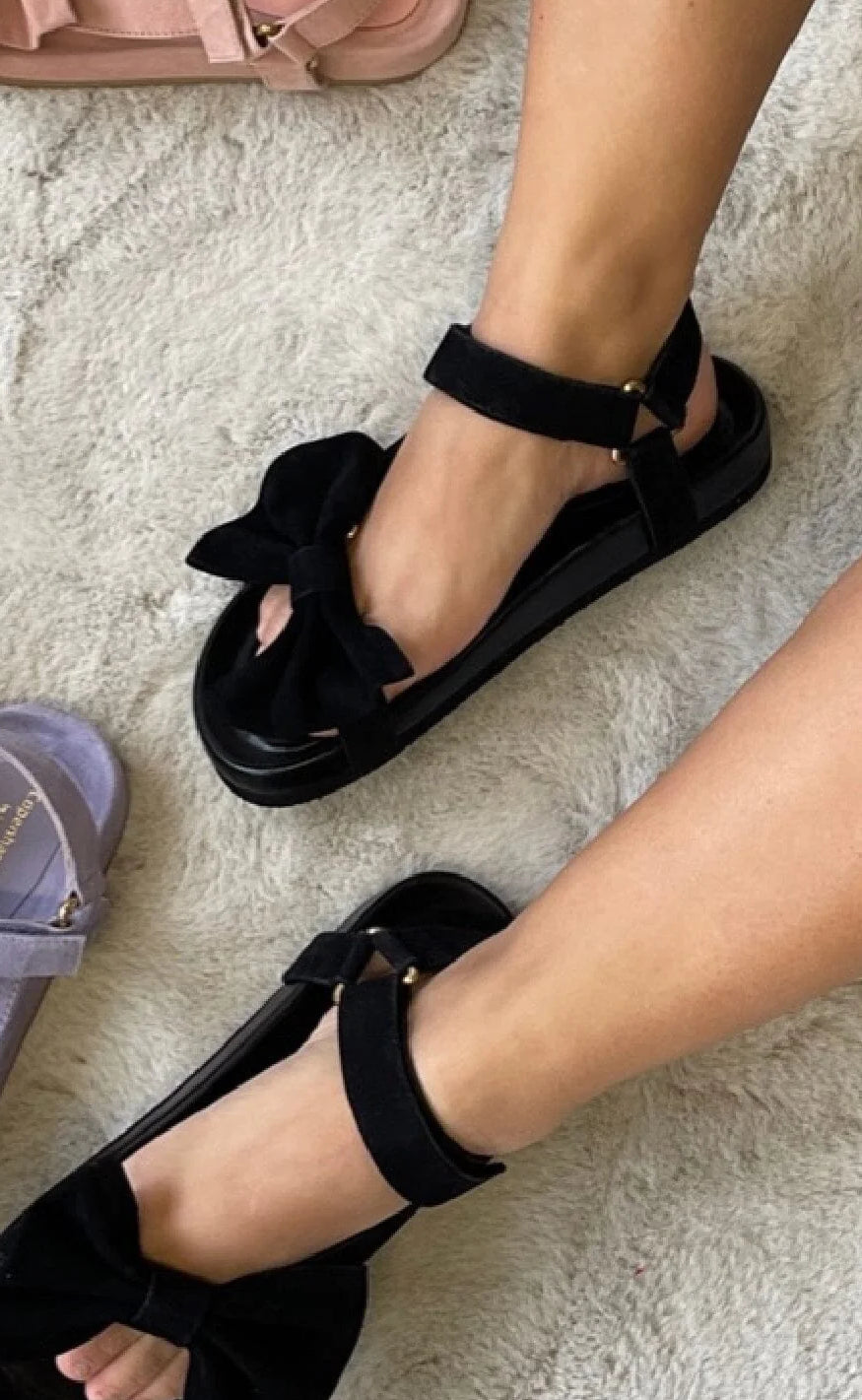 Copenhagen Shoes Sandaler By Josefine Valentin - Sky And Diamonds Suede - Black