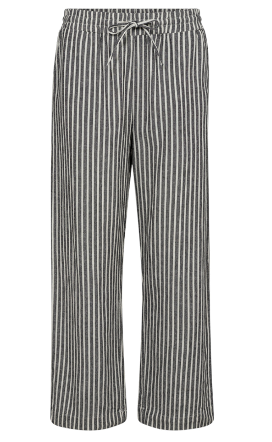 Freequent Bukser - Lava  - Black W. Off White