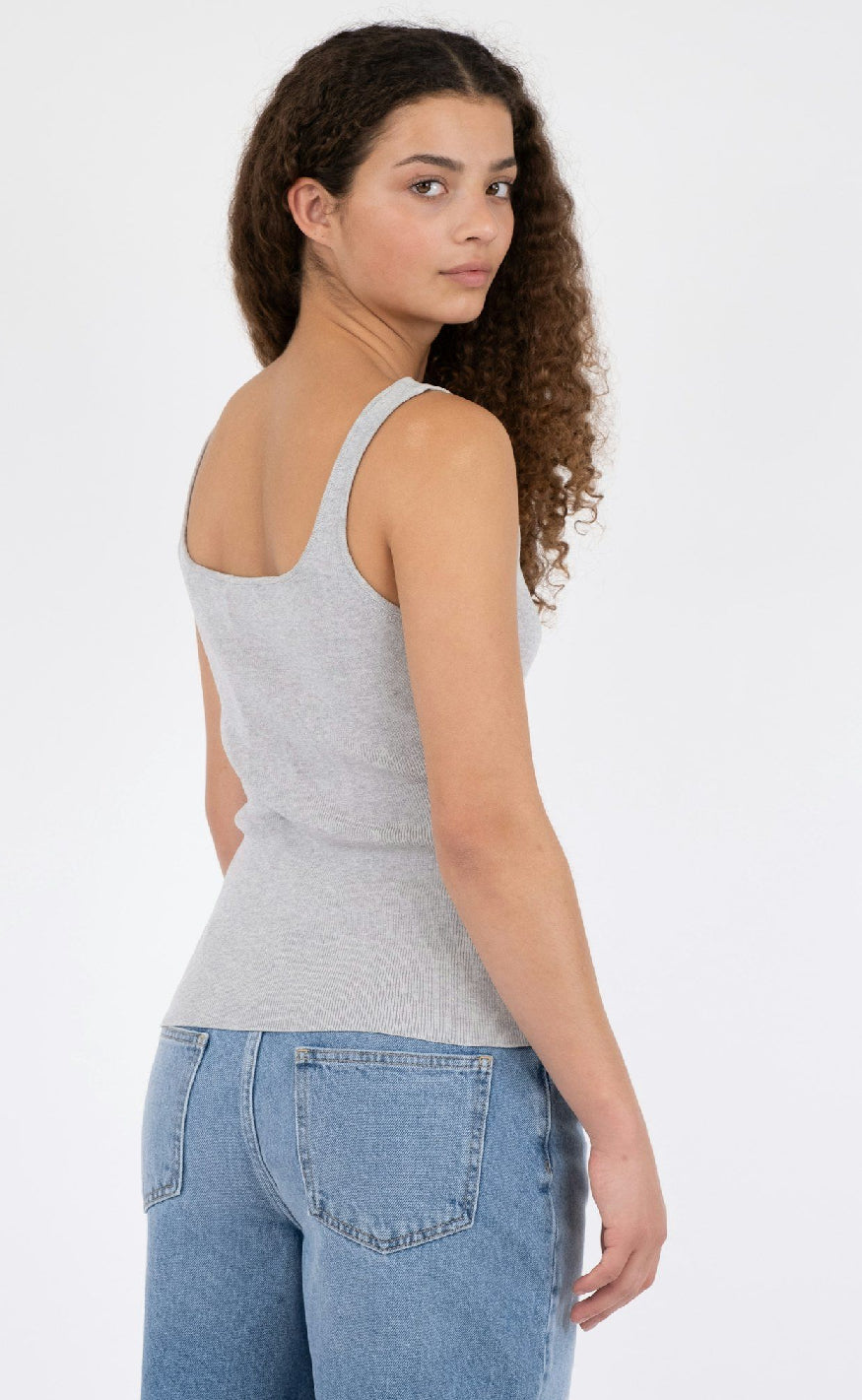 Neo Noir Topp - Hanora - Light Grey Melange