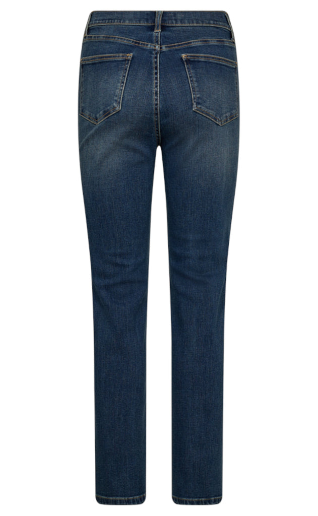 Freequent Bukser - Harlow Straight - Medium Blue Denim